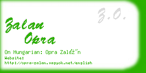 zalan opra business card